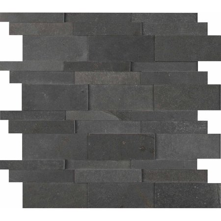 MSI Neptune 3D SAMPLE Honed Basalt Mesh-Mounted Mosaic Tile ZOR-MD-0434-SAM